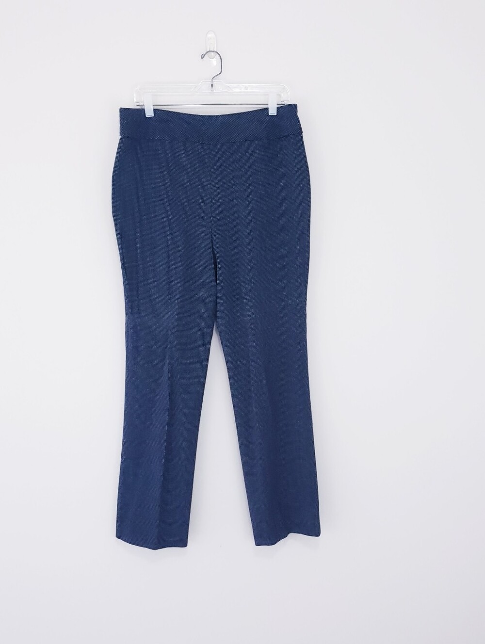 Investments Navy and White Dot Straight Leg Dress Pants Boot Cut Dress Pant 12